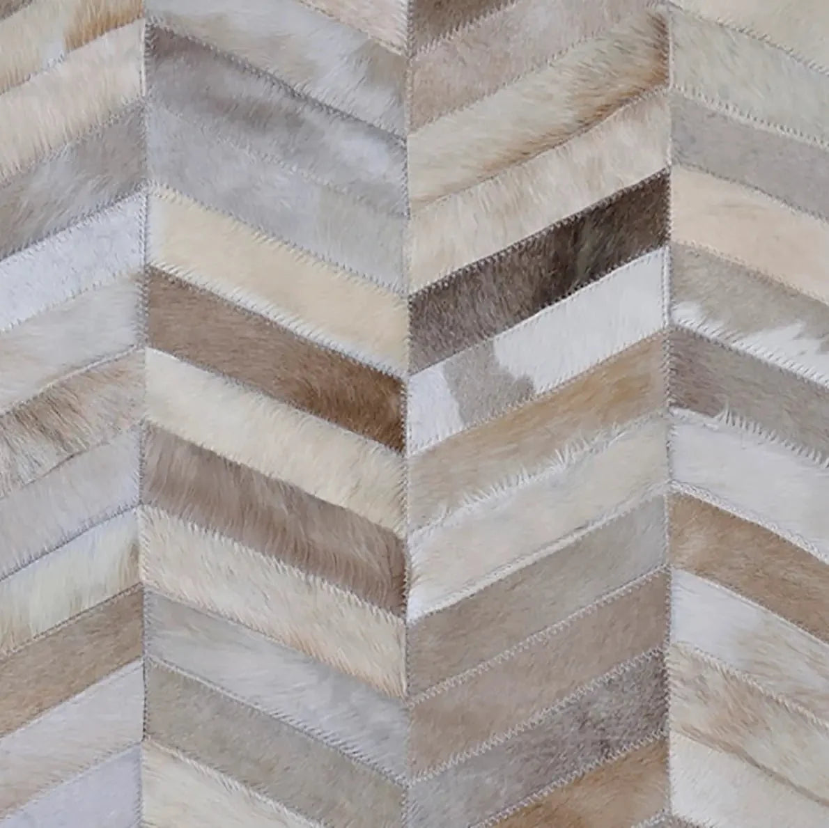 HERRINGBONE WIDE – Custom Patchwork Cowhide Rug for Interior Designers - Homelosophy, view 3