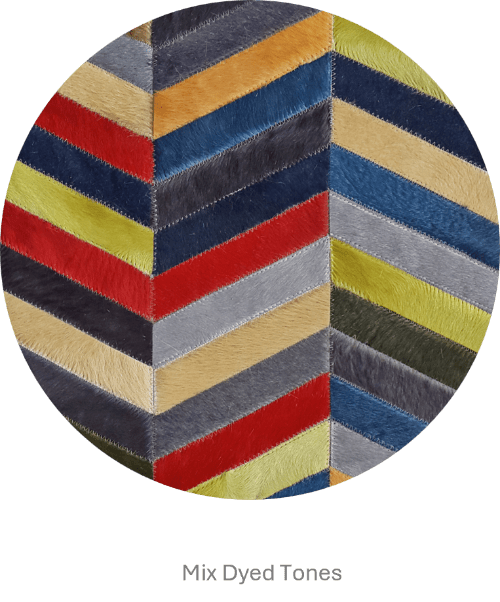 HERRINGBONE WIDE – Custom Patchwork Cowhide Rug for Interior Designers - Homelosophy, view 7