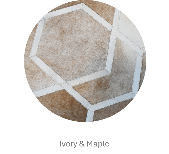 HEXAGON – Modern Patterned Rug in Organic Hide - Homelosophy, view 8