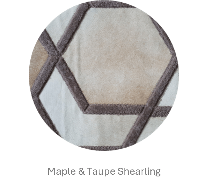 HEXAGON – Modern Patterned Rug in Organic Hide - Homelosophy, view 7
