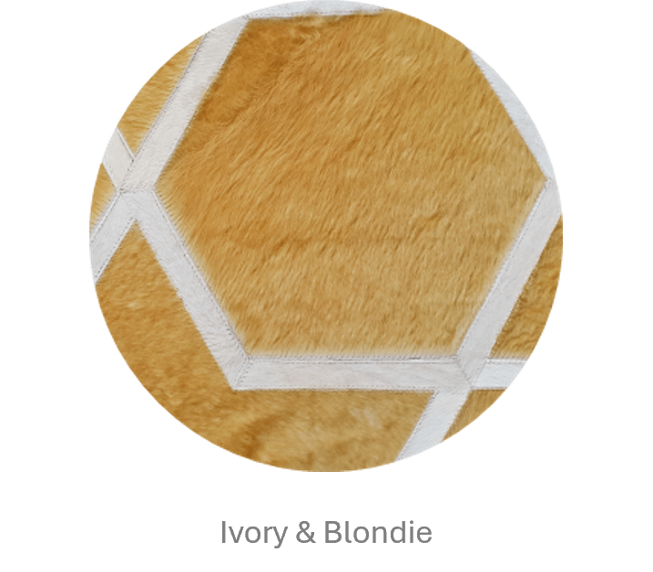 HEXAGON – Modern Patterned Rug in Organic Hide - Homelosophy, view 6