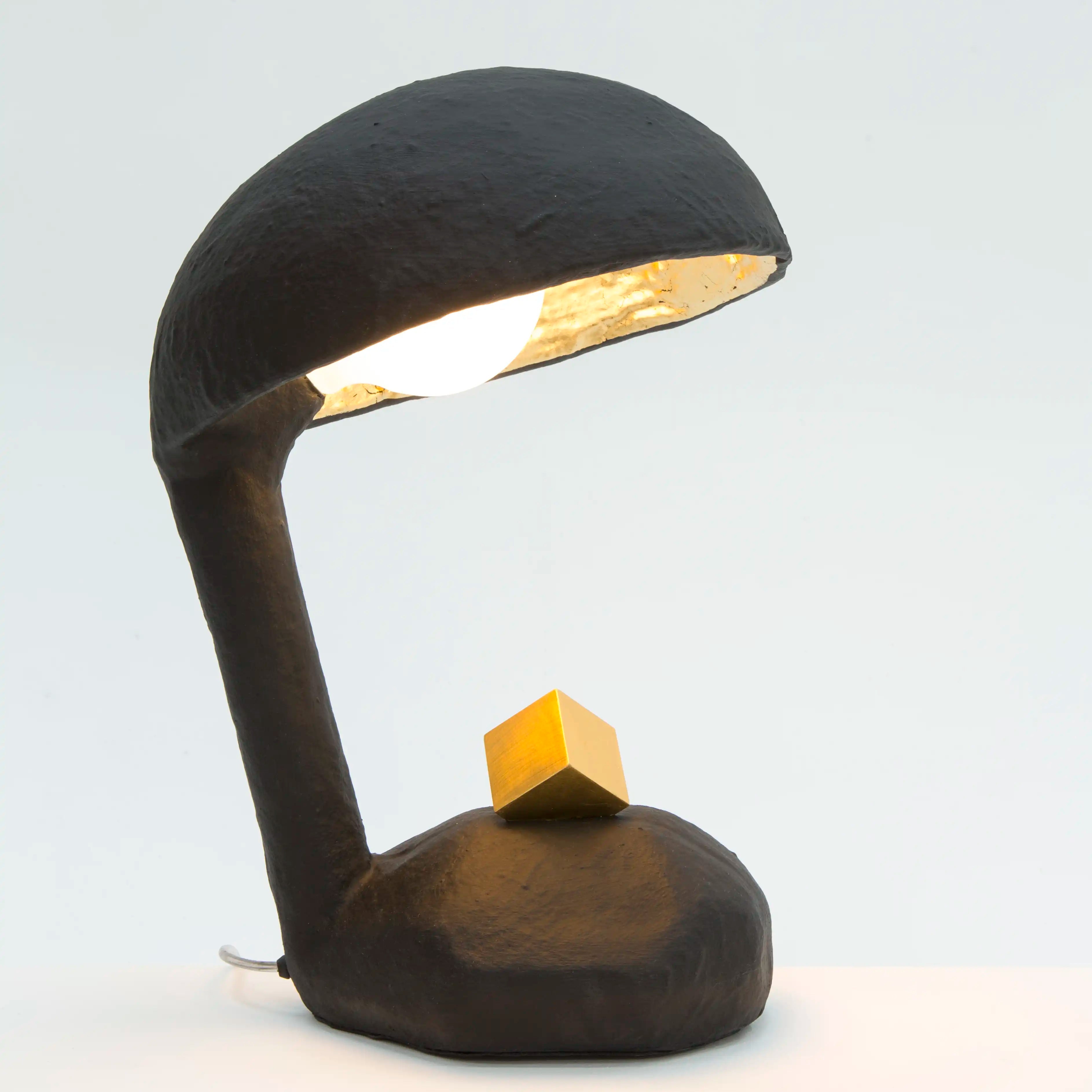 Playful Black Table Lamp - IC-1 by Studio Josha