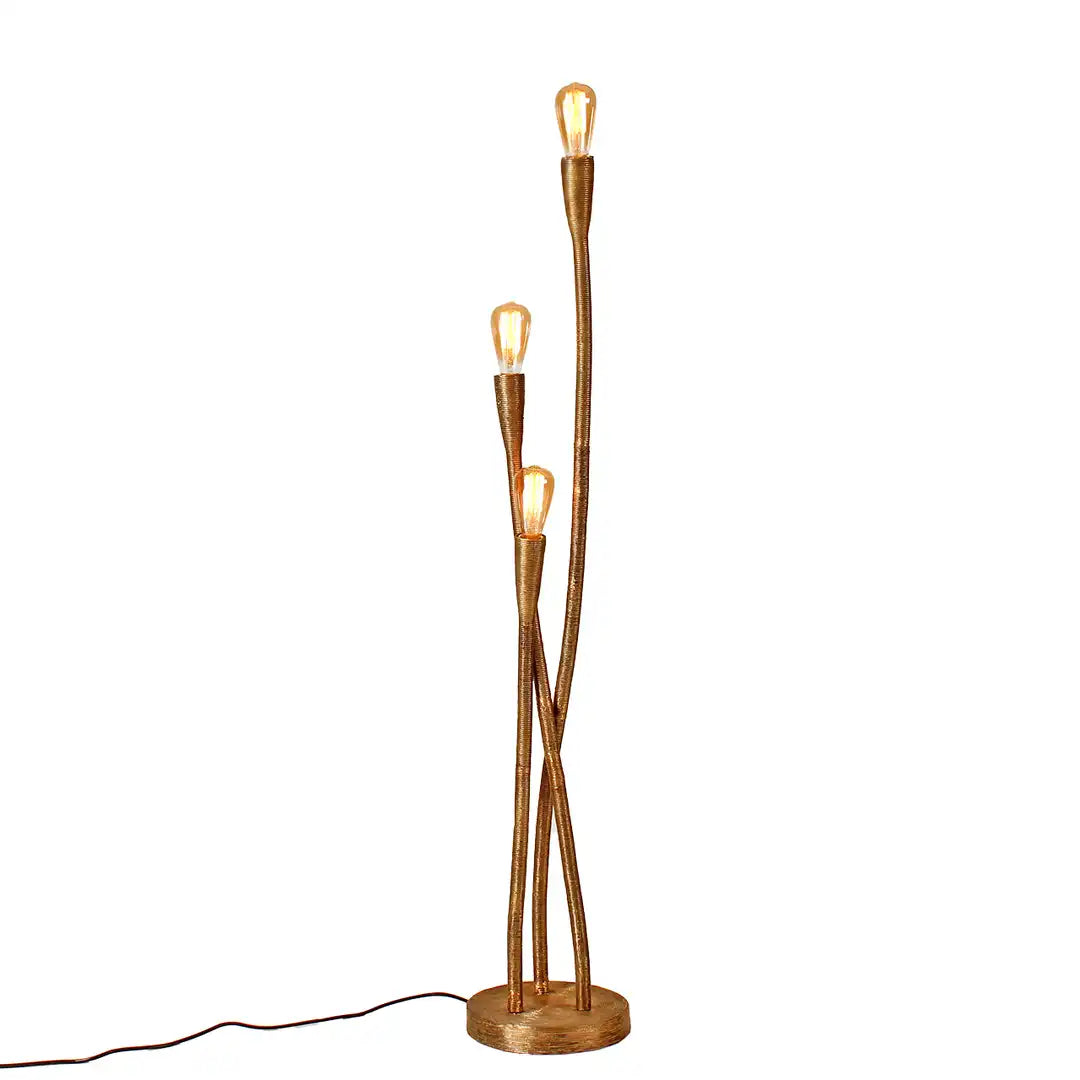 Lotus Pod Brass Floor Lamp