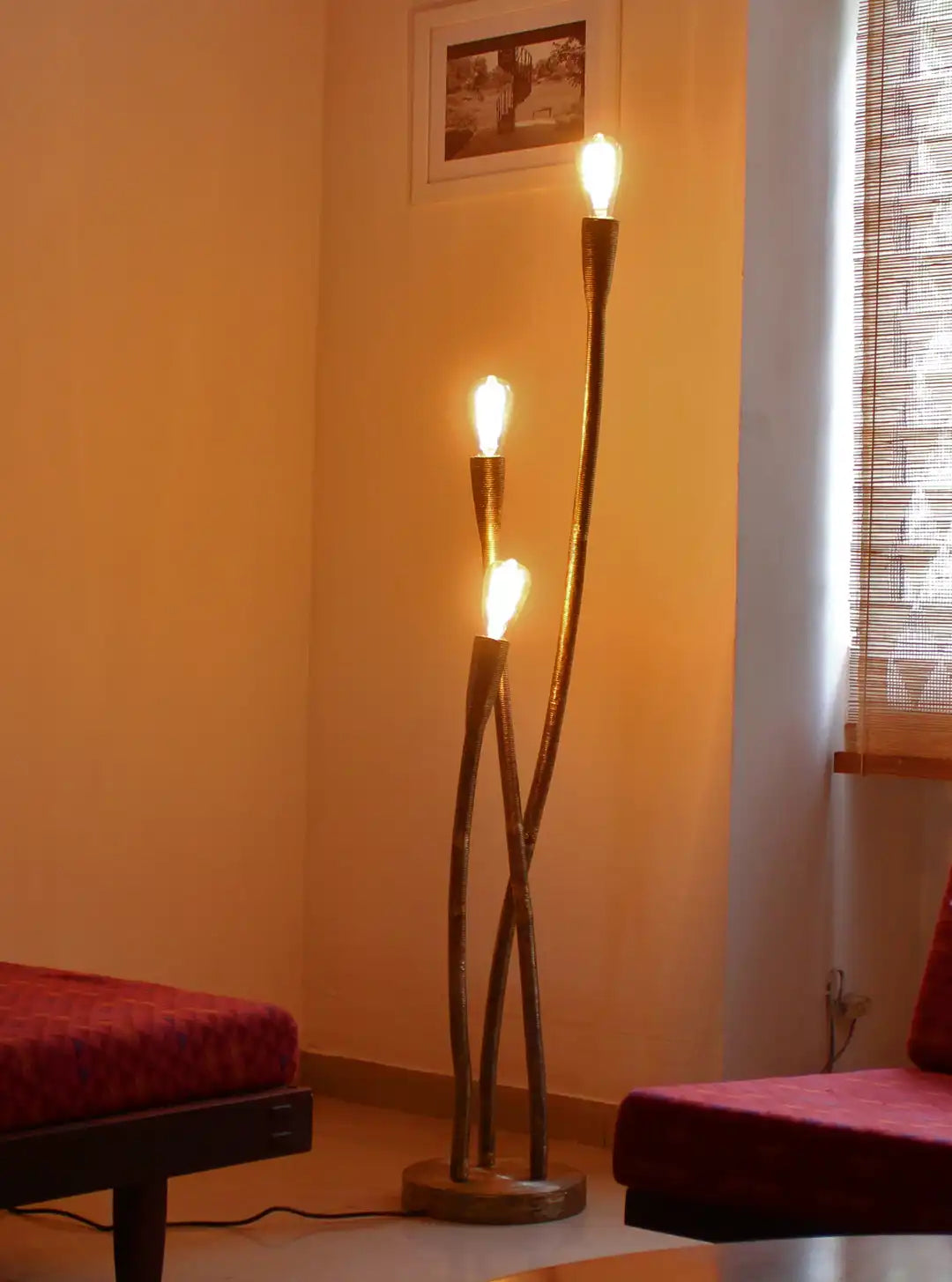 Lotus Pod Brass Floor Lamp