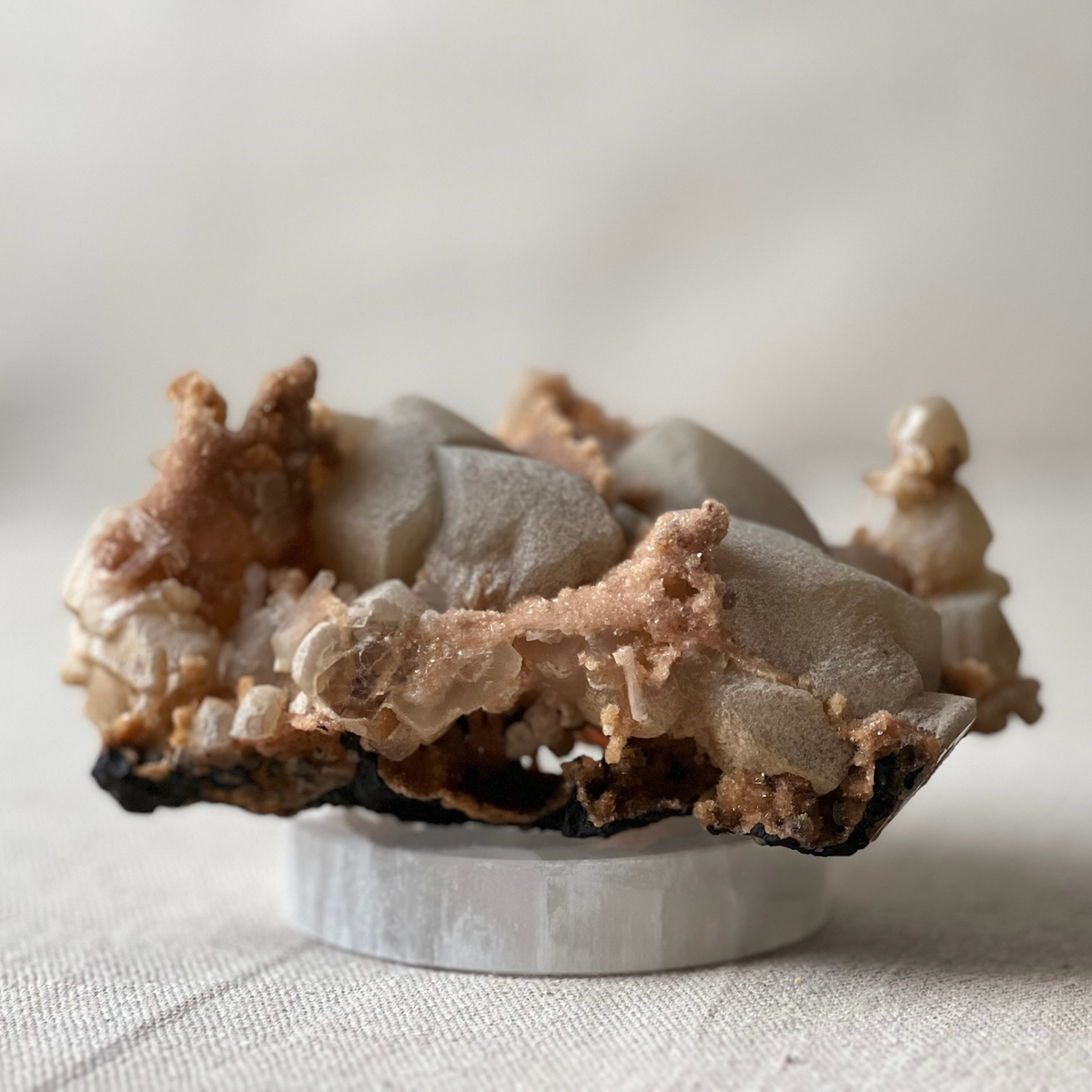 Heulandite & Calcite Cluster - Source by Studio Skara, view 2