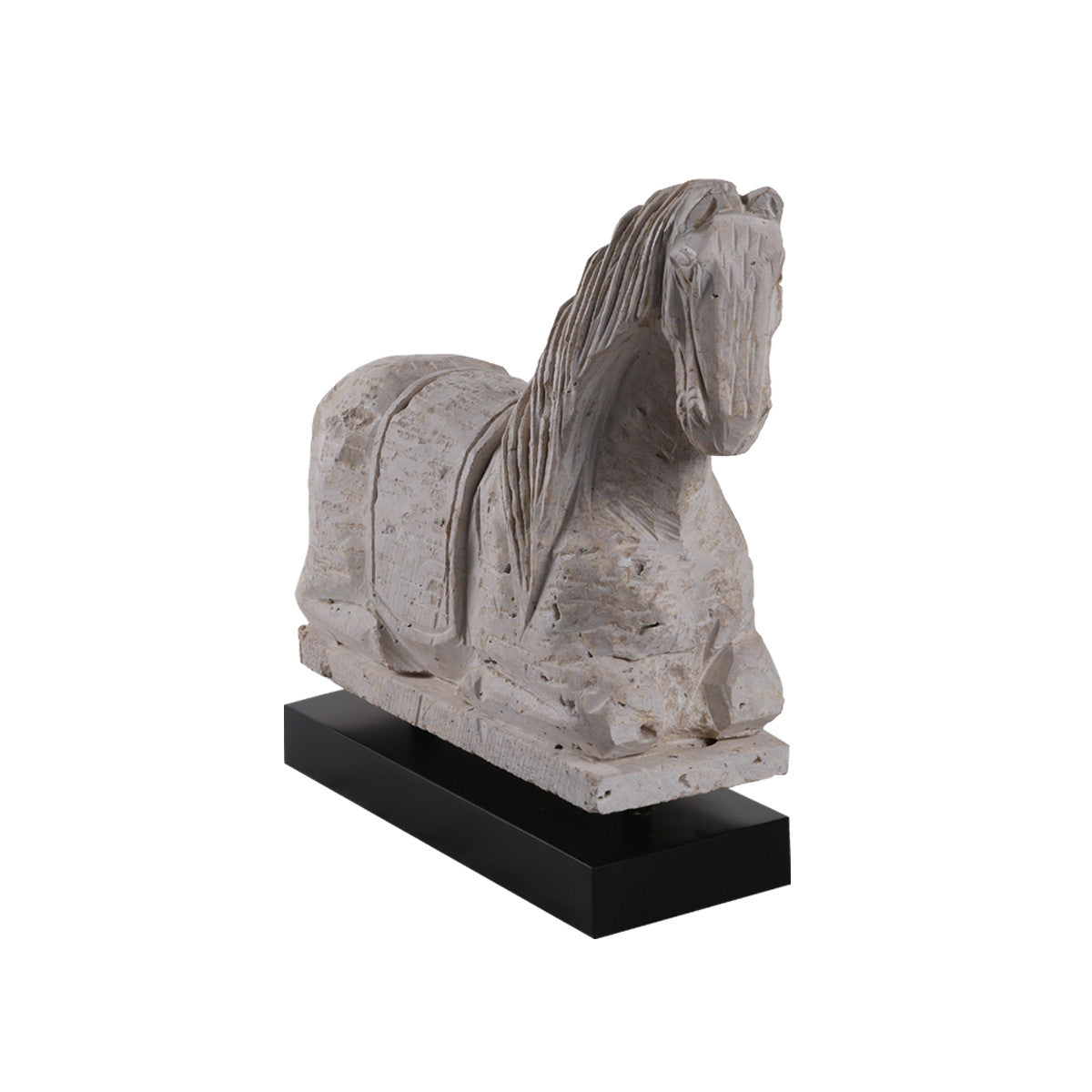 Travertine Horse Statue image