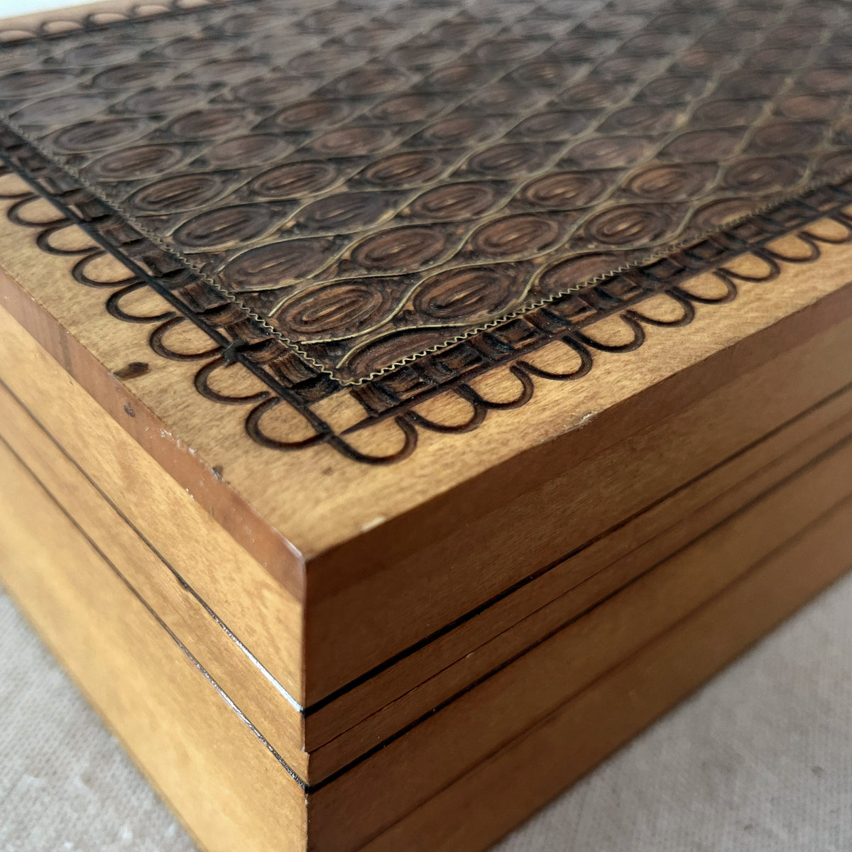 Vintage Carved Wood Box - Source by Studio Skara, view 3