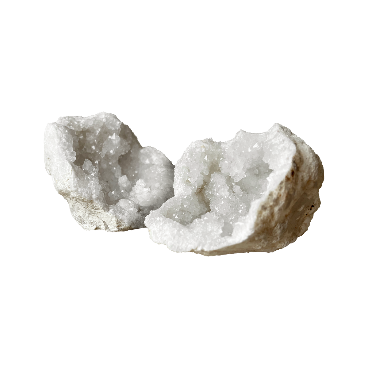 Clear Quartz Geode Halves - Source by Studio Skara