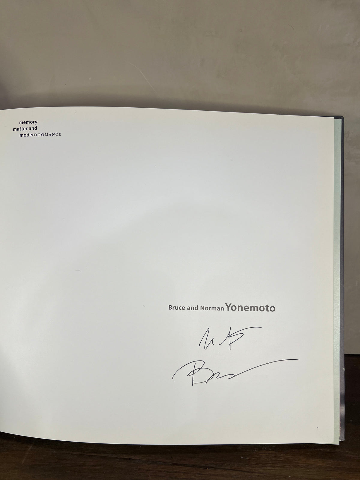 Book: Memory Matter and Modern Romance (Signed) - Source by Studio Skara, view 4