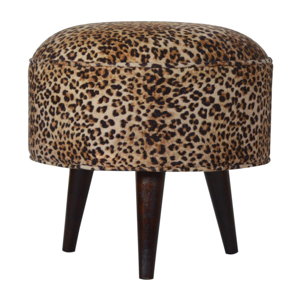 Leopard Nordic Style Footstool — handmade mango wood furniture by Artisan Furniture