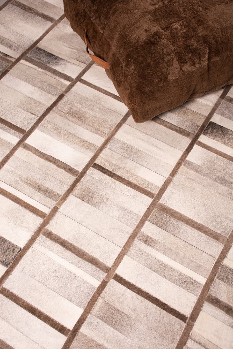 INTERSECTION – Custom Cowhide & Shearling Rug - Homelosophy, view 4