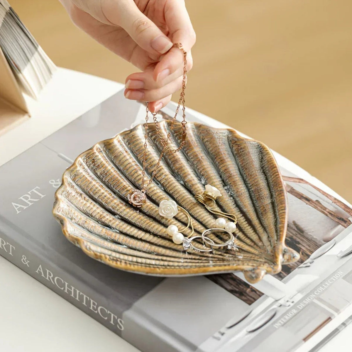 Jewelry Tray - Dual-Color Ceramic Starfish
