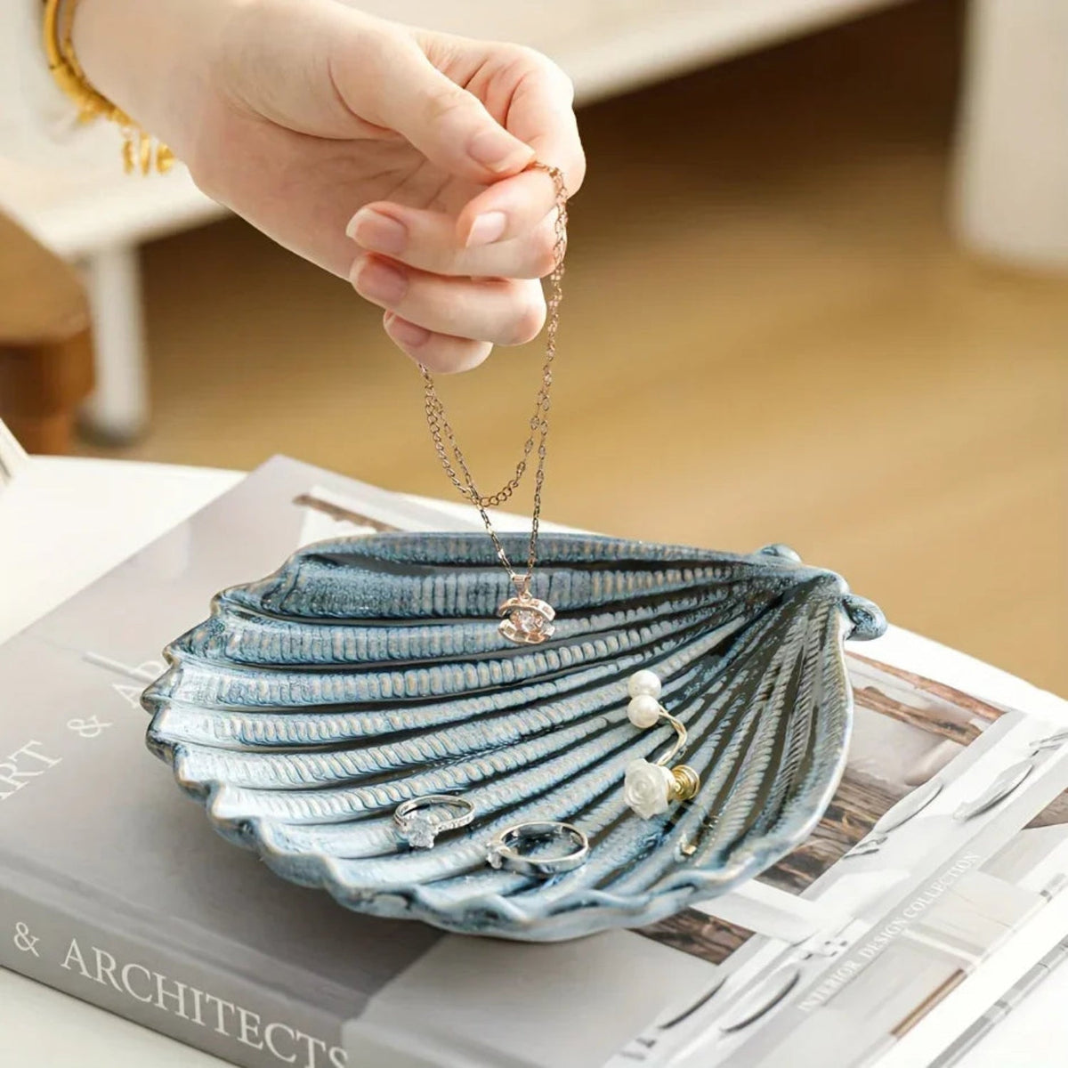Jewelry Tray - Dual-Color Ceramic Starfish