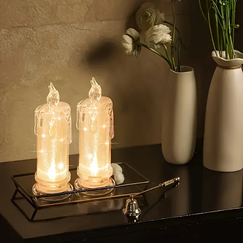 LED Pillar Candles Christmas Decor, Flameless