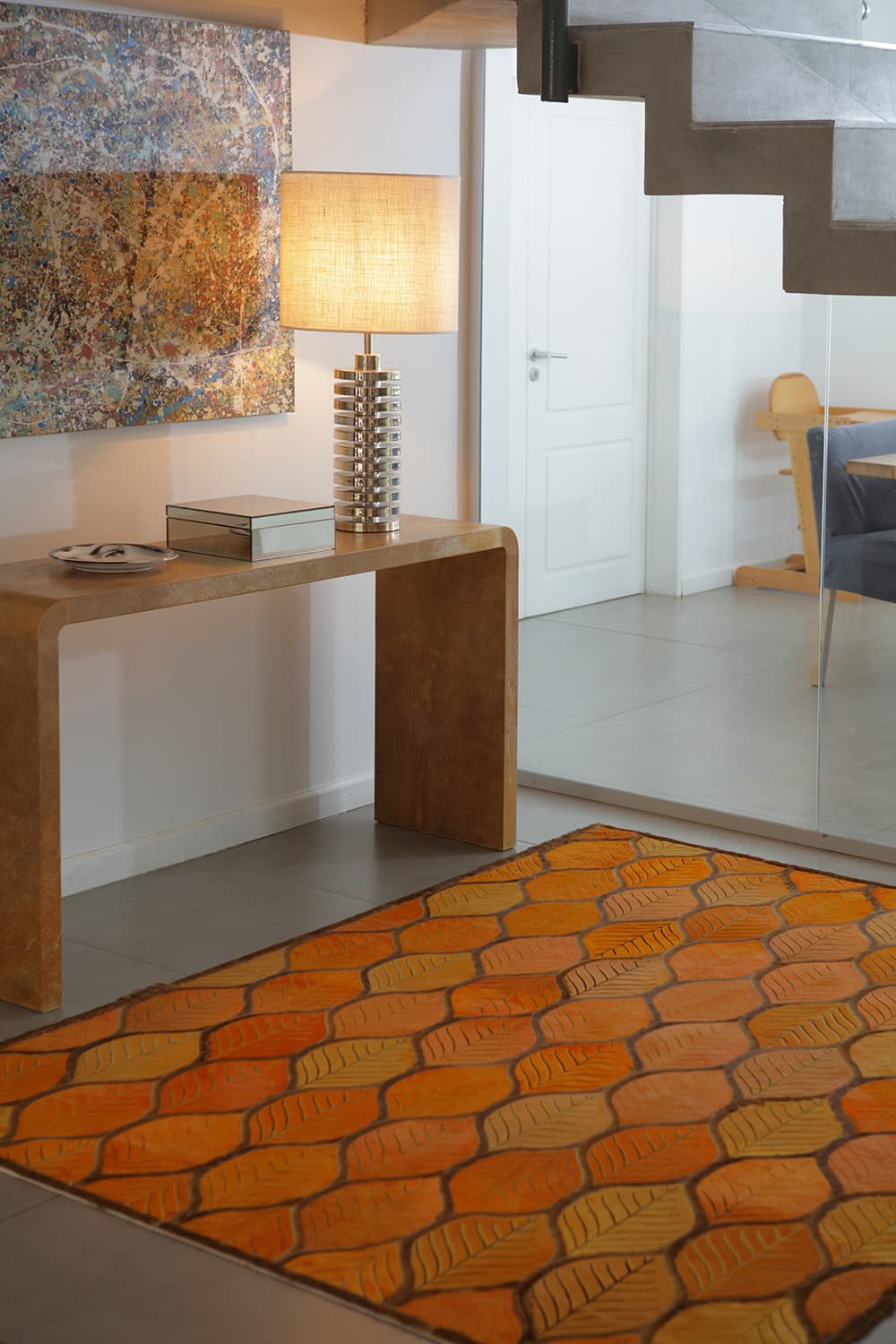 LEAVES - Custom Oversized Cowhide Rug - Homelosophy, view 4