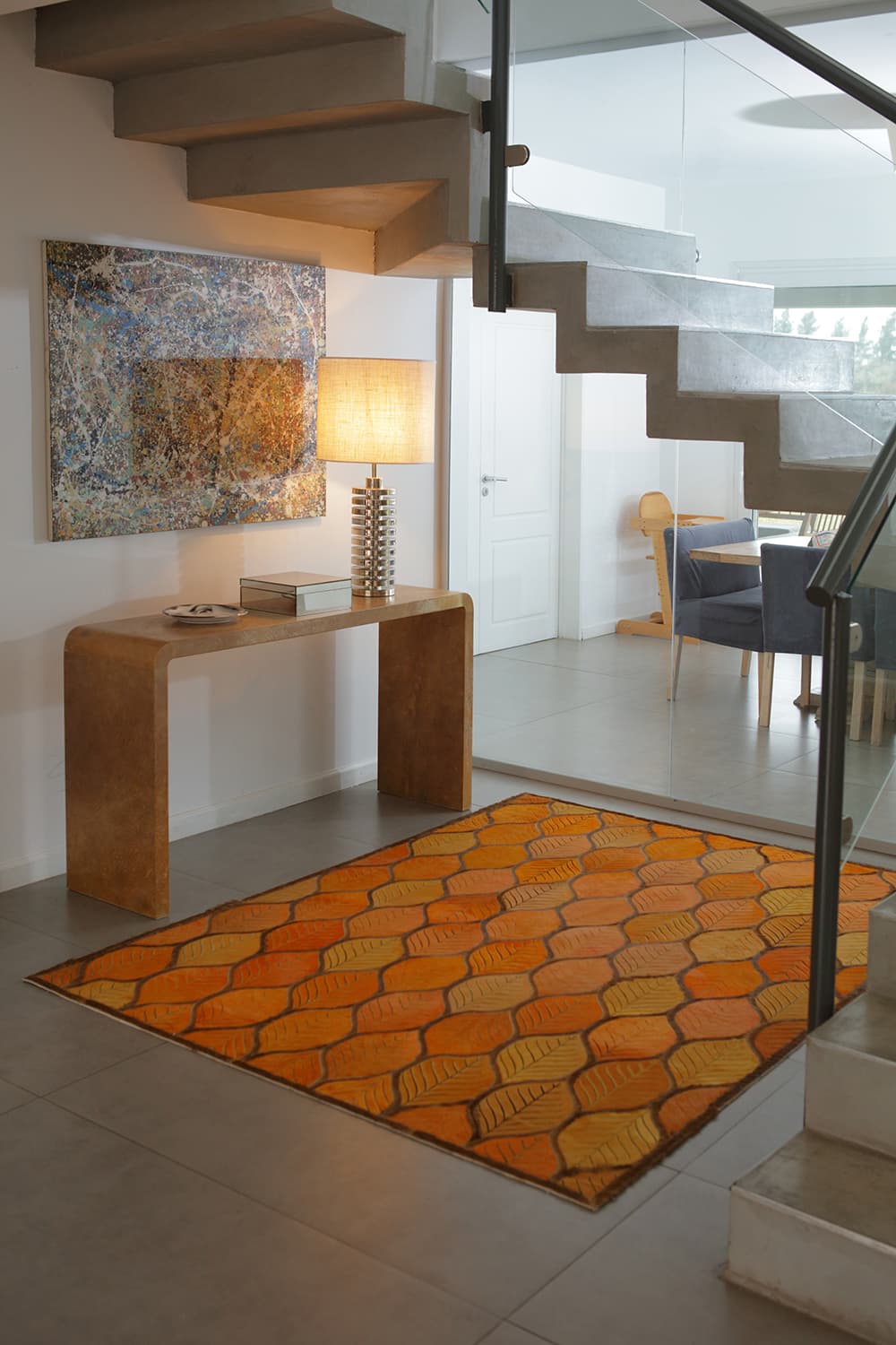 LEAVES - Custom Oversized Cowhide Rug - Homelosophy, view 5