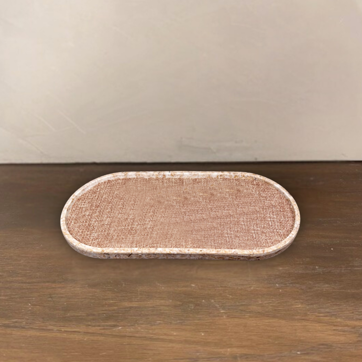 Linen Lacquered Oval Tray - Source by Studio Skara, view 2
