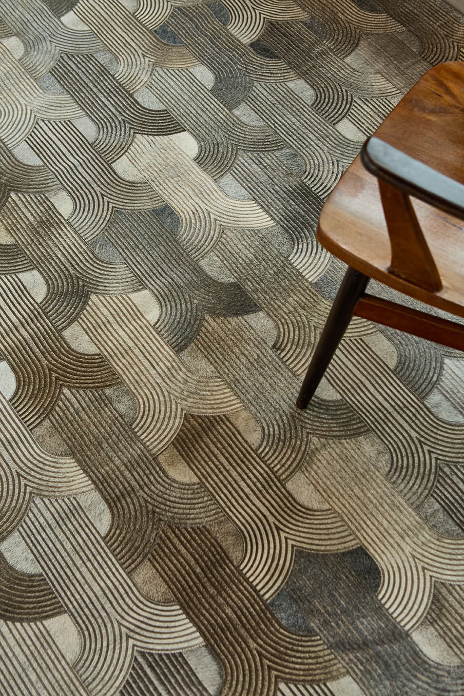 LOOP LASERED - Custom Cowhide Rug - Homelosophy, view 9