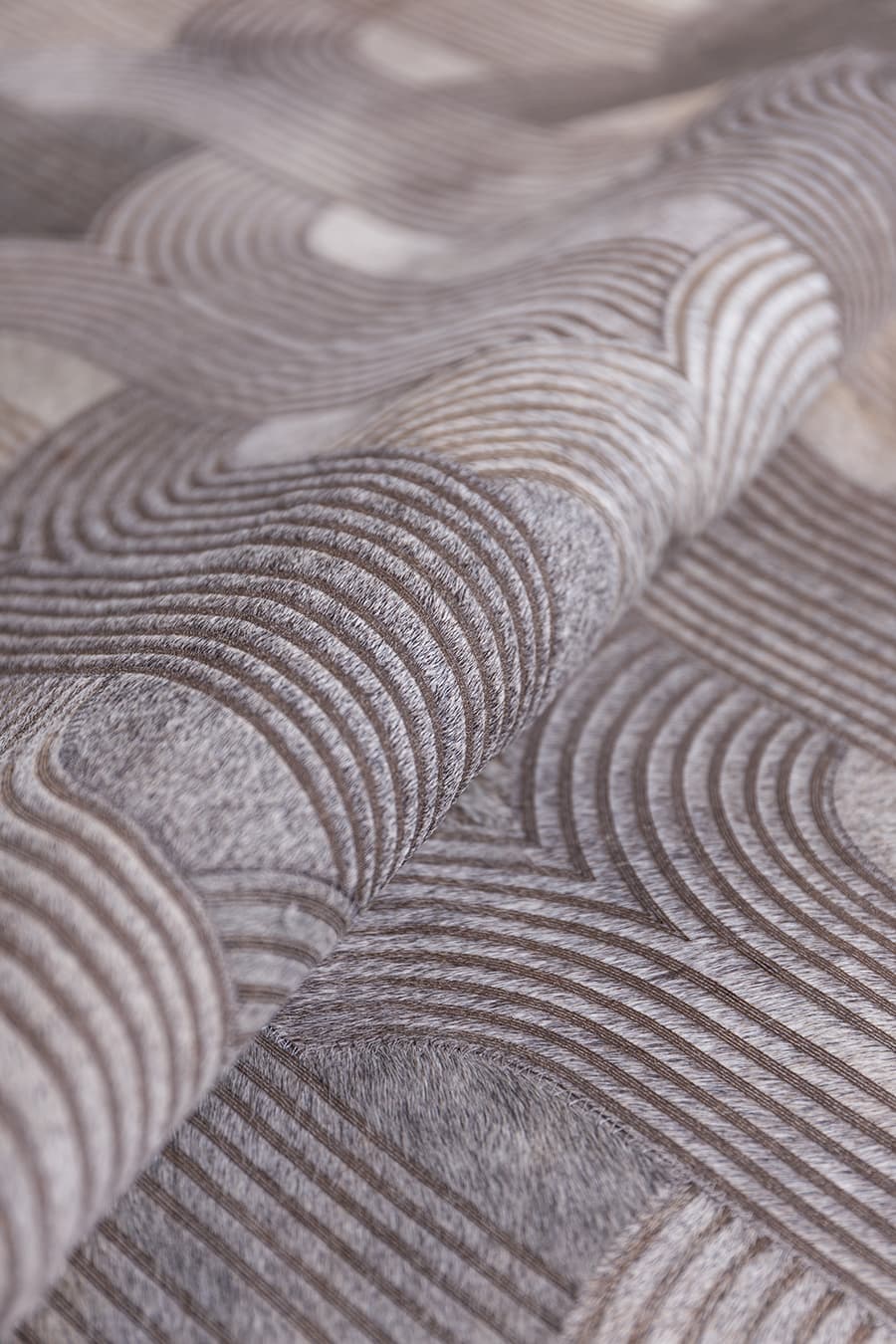 LOOP LASERED - Custom Cowhide Rug - Homelosophy, view 4