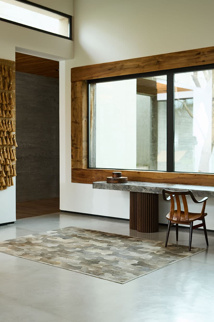 LOOP LASERED - Custom Cowhide Rug - Homelosophy, view 6