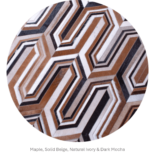 MISSONI – Abstract Patterned Bedroom Cowhide Rug - Homelosophy, view 6