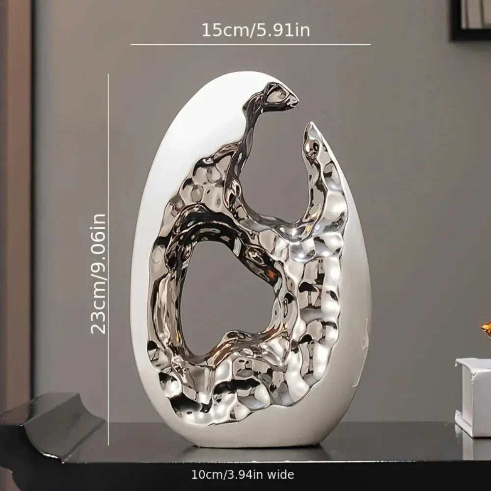 Modern White Figurine with Gold Accents for Your Stylish Home