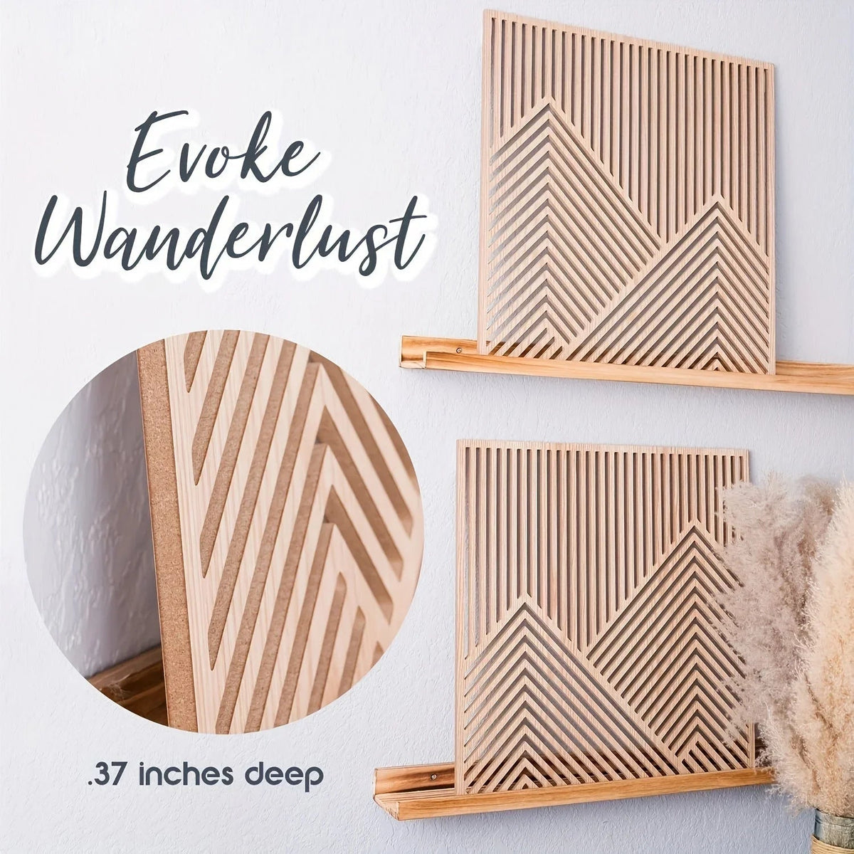 Mountain Wood 2 Piece Wall Art