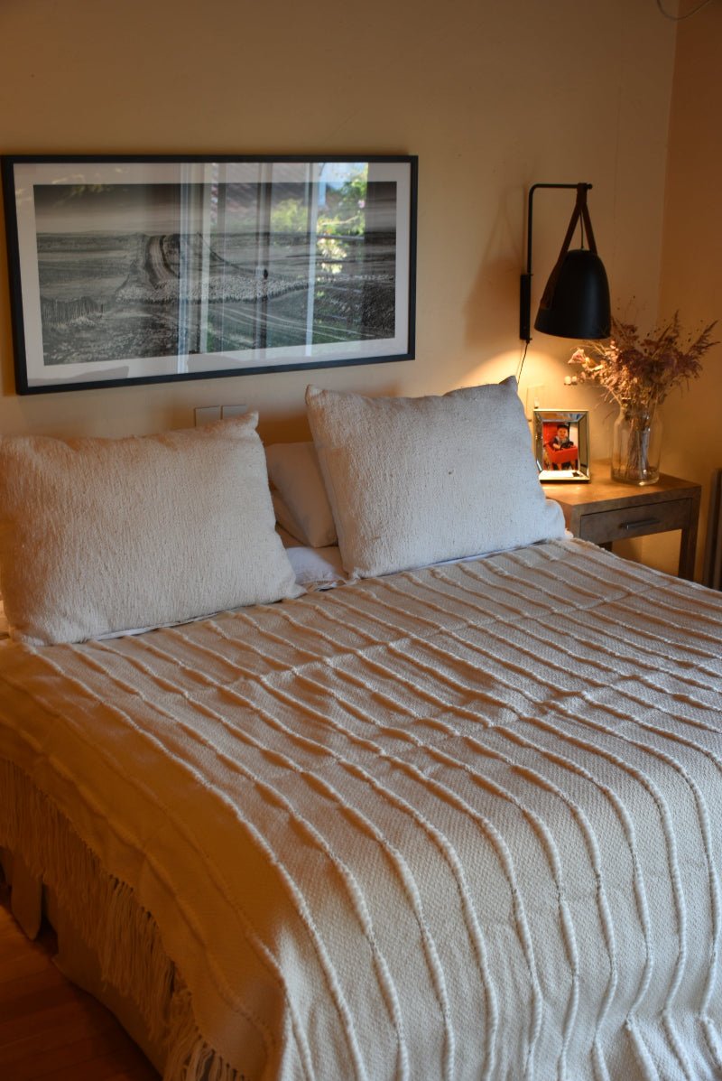 Multi Striped Natural Throw Blanket - Homelosophy, view 6