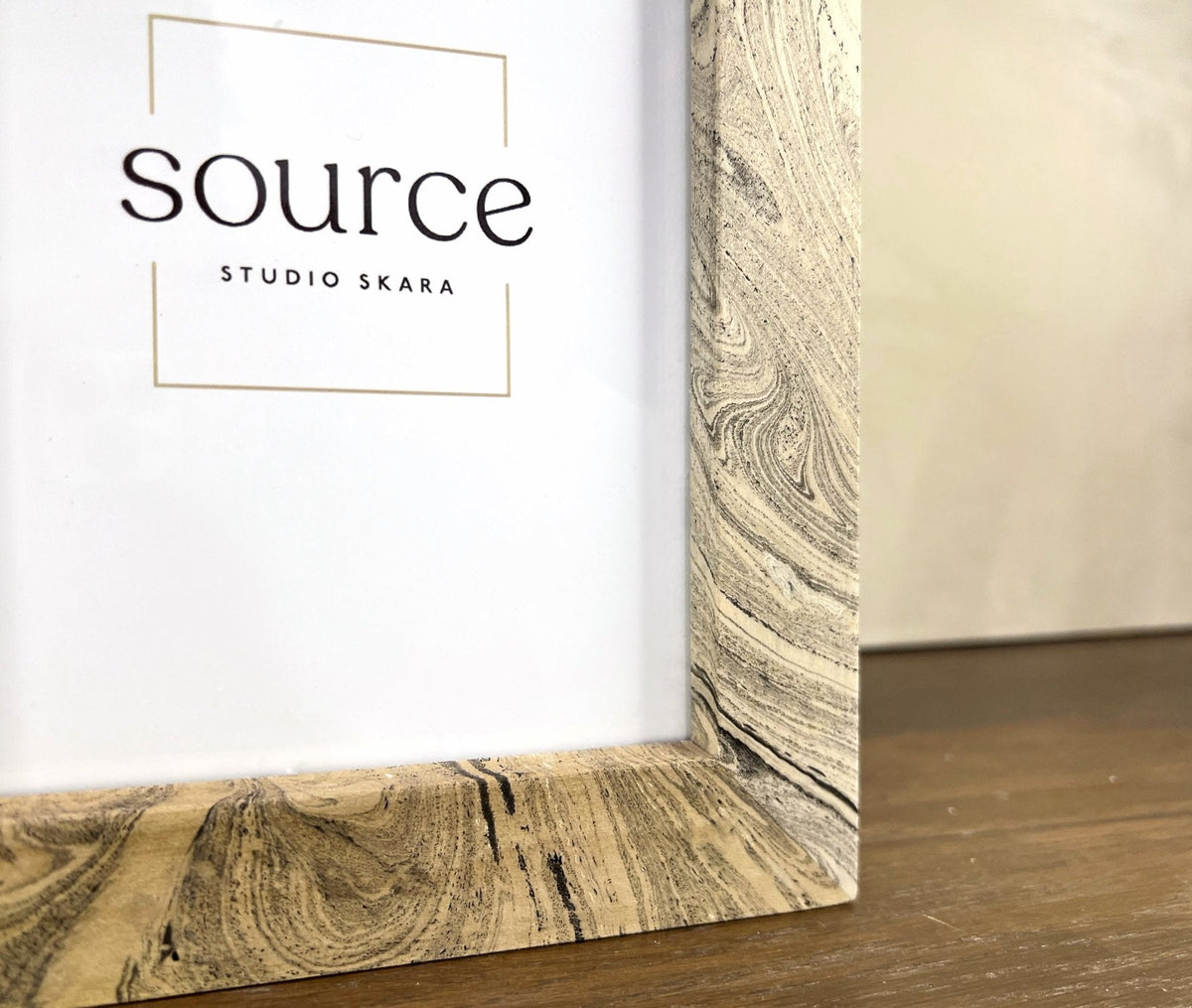 Neue Hand Marbled Wood Picture Frame - B&W & Neutrals (5x7) - Source by Studio Skara, view 7