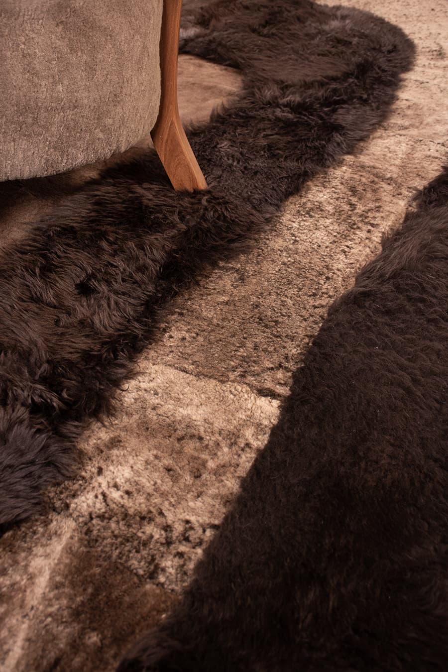 OBELIX – Unique Shaped Rug in Natural Shearling - Homelosophy, view 7