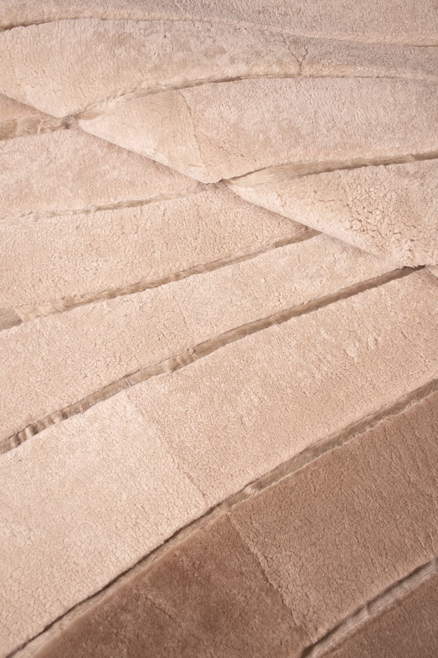 OMBRÉ – Custom Made Shearling and Cowhide Rug - Homelosophy, view 5