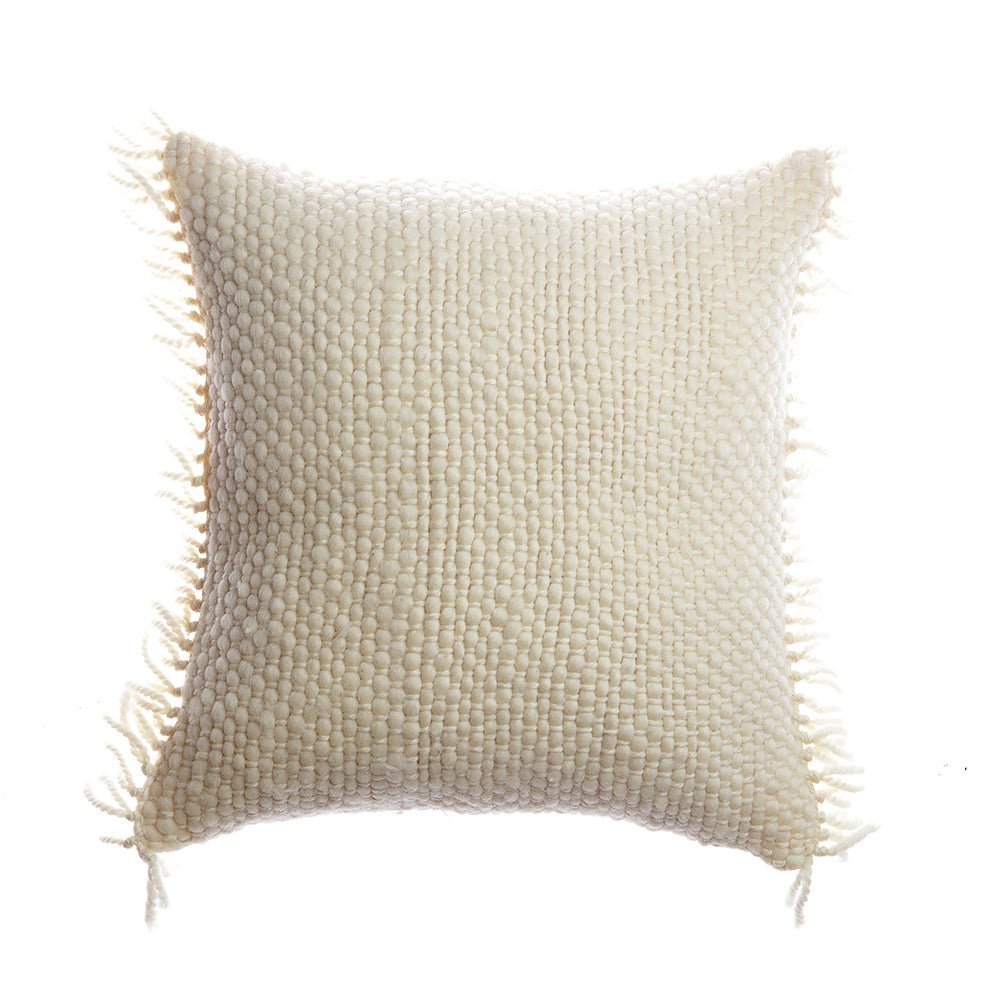Penachos Fringed Wool Pillow - Homelosophy, view 3