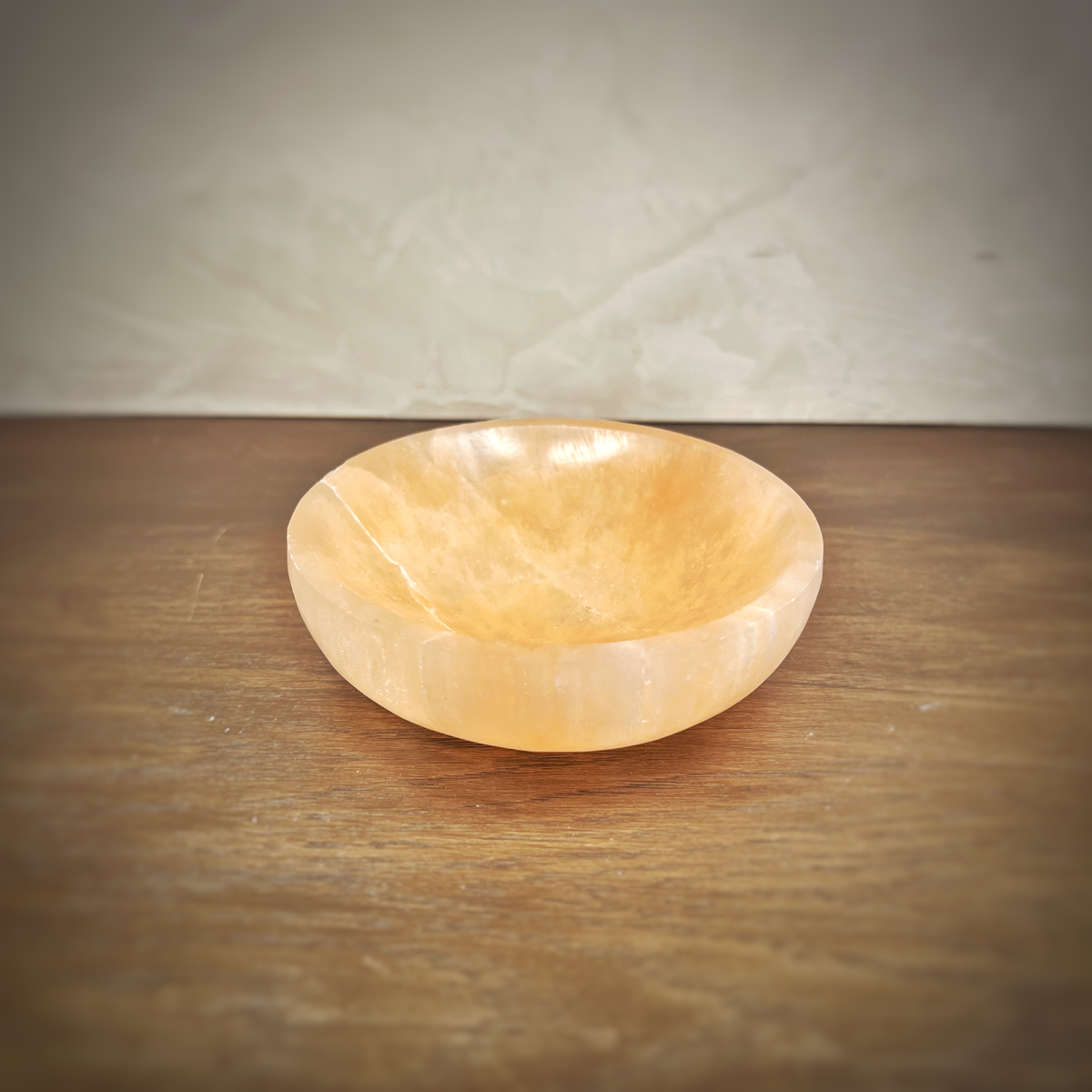 Petite Orange Selenite Bowl - Source by Studio Skara, view 2