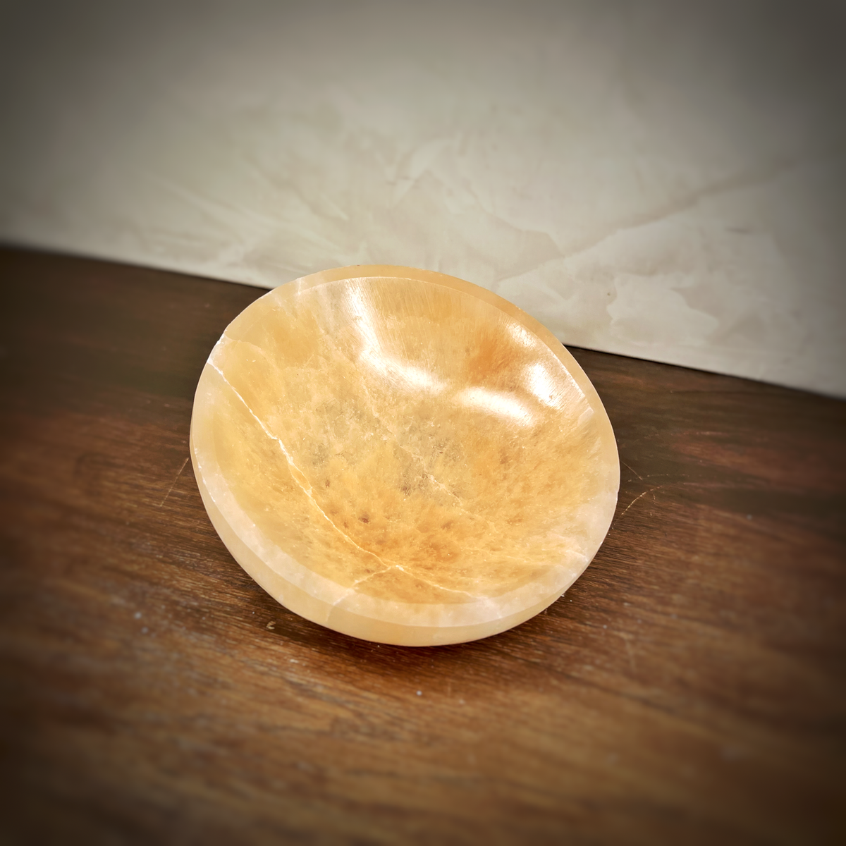 Petite Orange Selenite Bowl - Source by Studio Skara, view 3