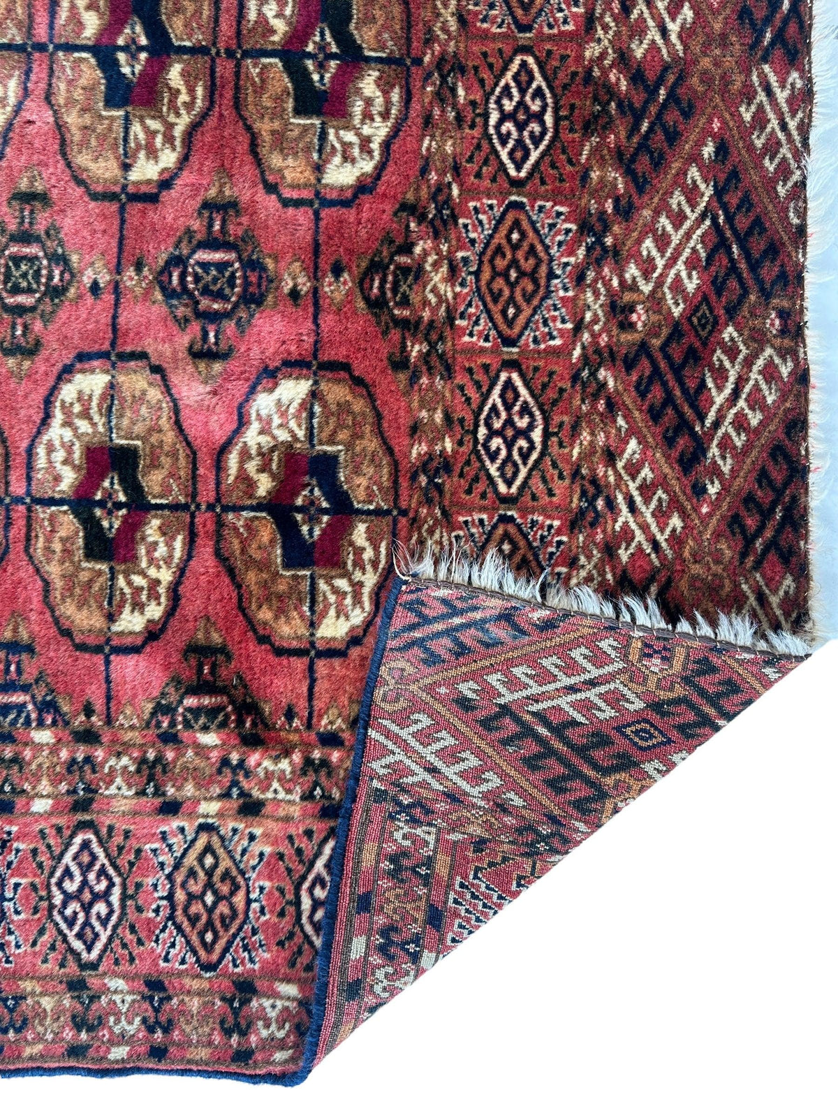 Vintage Tekke Rug 3x4 | Rust, Beige & Brown | Wool - Rugistan, view 6