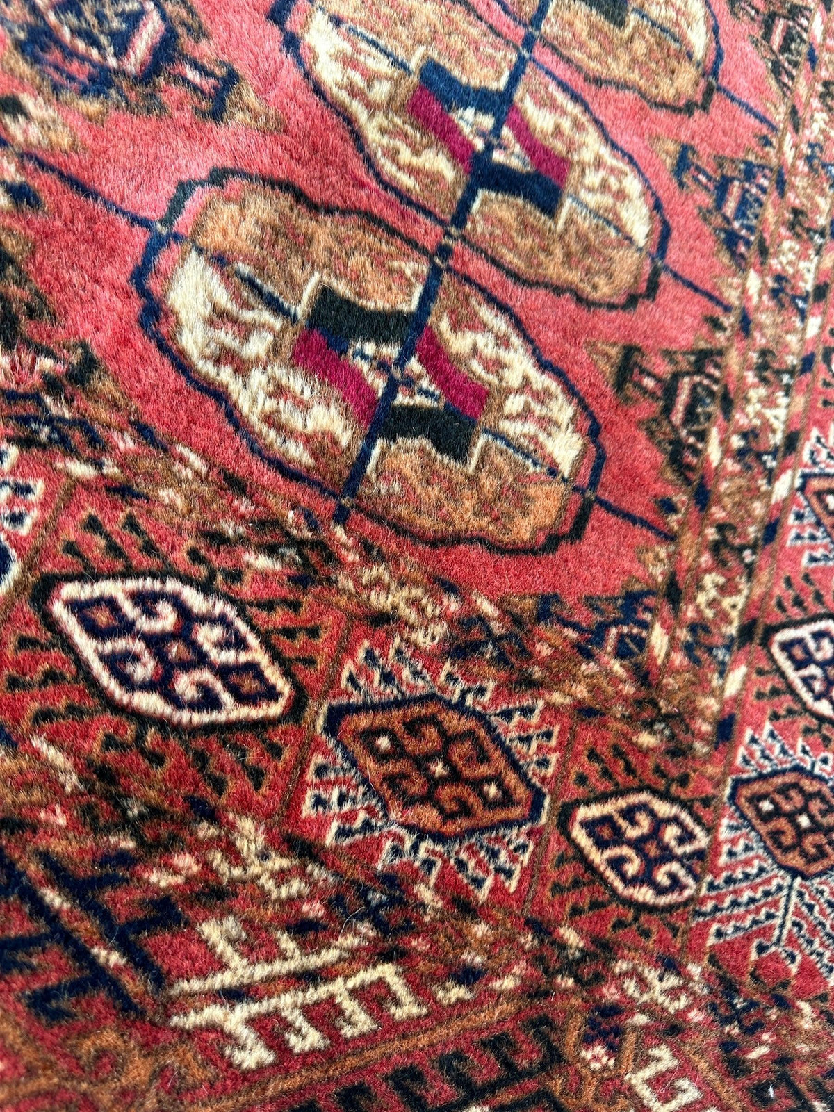 Vintage Tekke Rug 3x4 | Rust, Beige & Brown | Wool - Rugistan, view 7