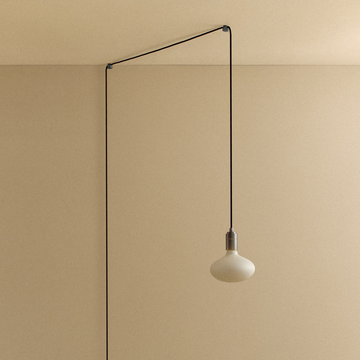 Oval Dim to Warm Plug-In Pendant in Graphite