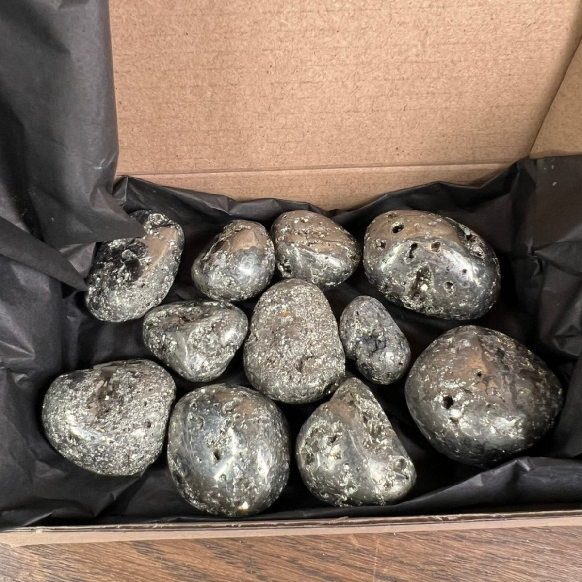 Polished Pyrite Pebbles - Source by Studio Skara, view 4