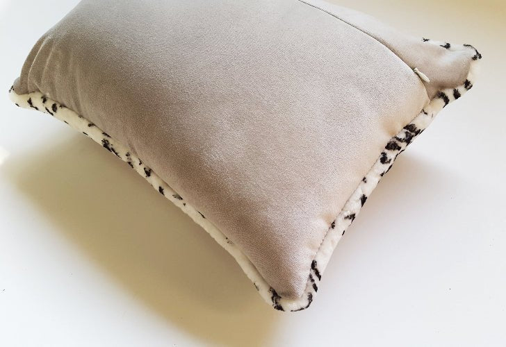 Shearling Leopard Square Pillow - Homelosophy, view 4