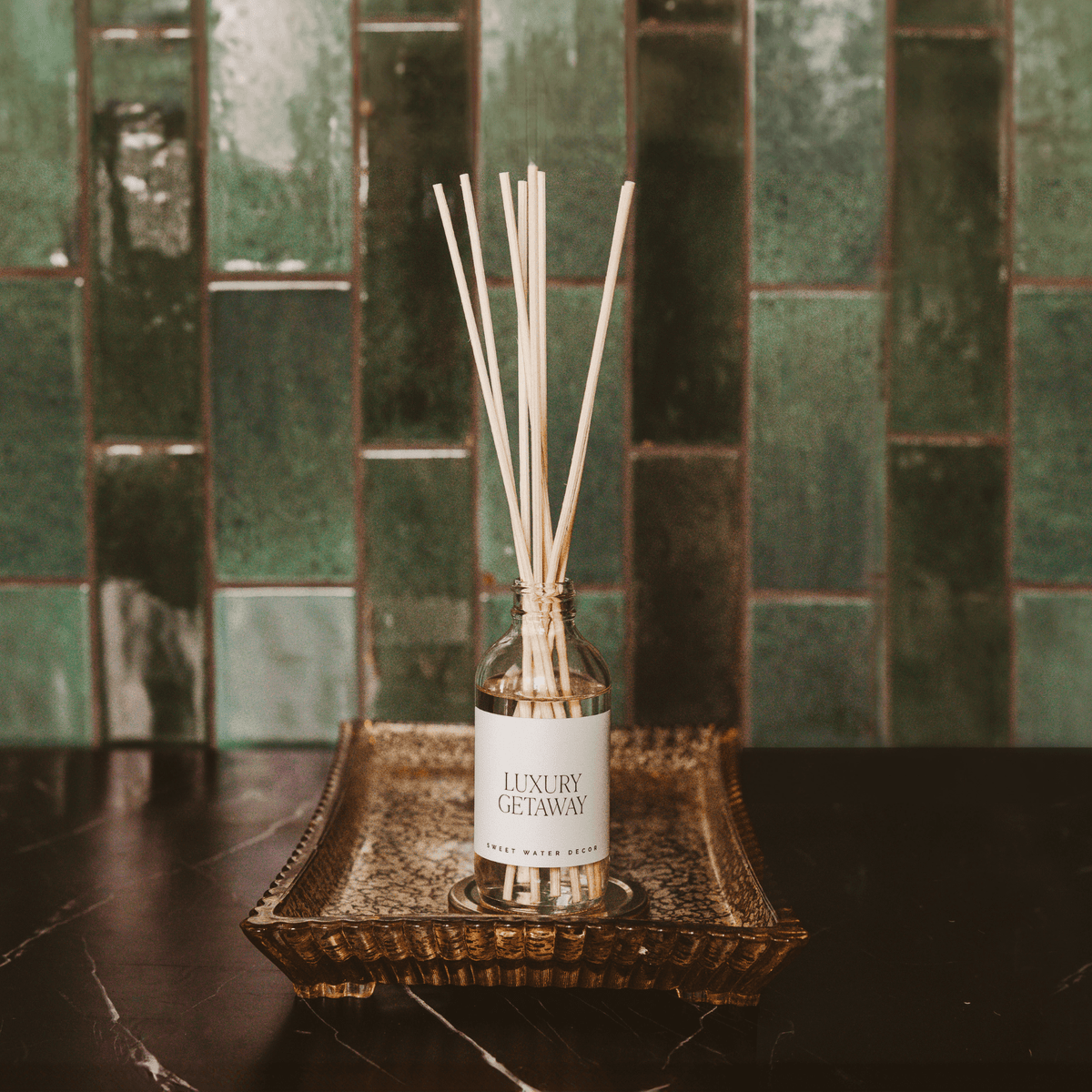 Luxury Getaway Clear Reed Diffuser - Sweet Water Decor, view 3