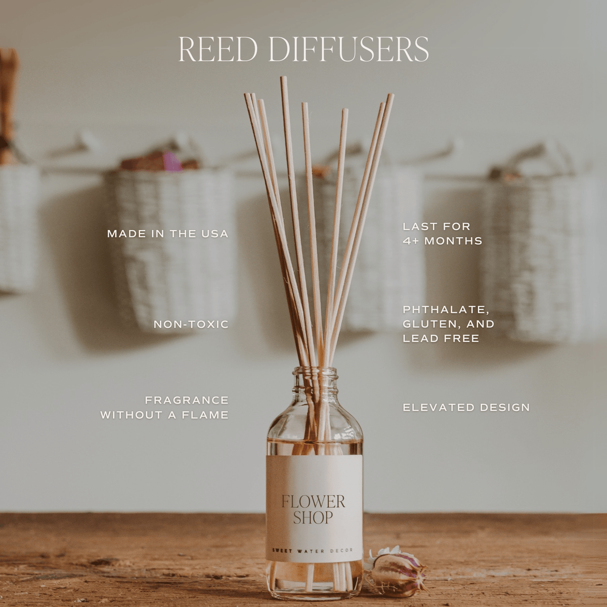 Hello Fall Clear Reed Diffuser - Sweet Water Decor, view 3