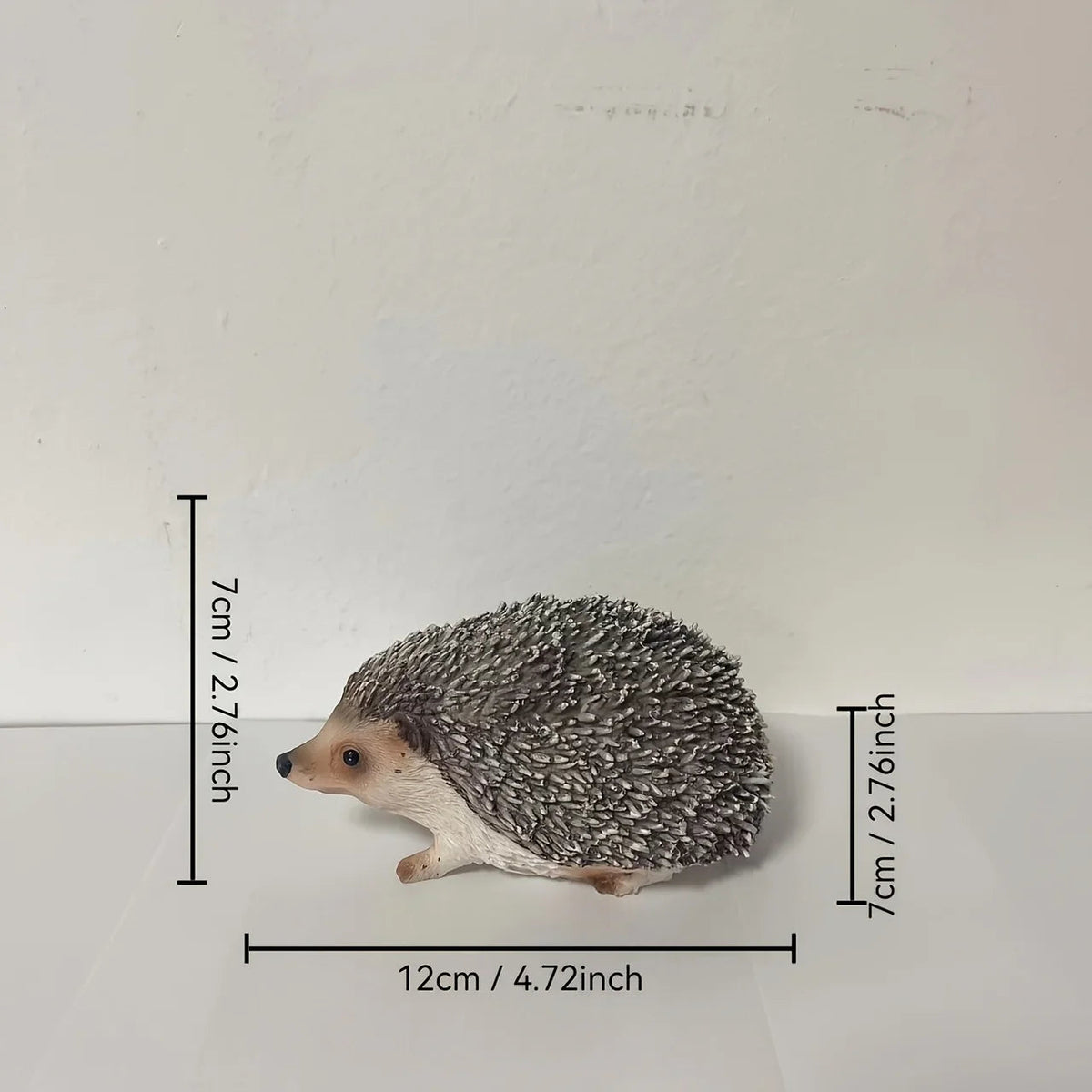 Resin Hedgehog Garden Statue with Realistic Fur Texture