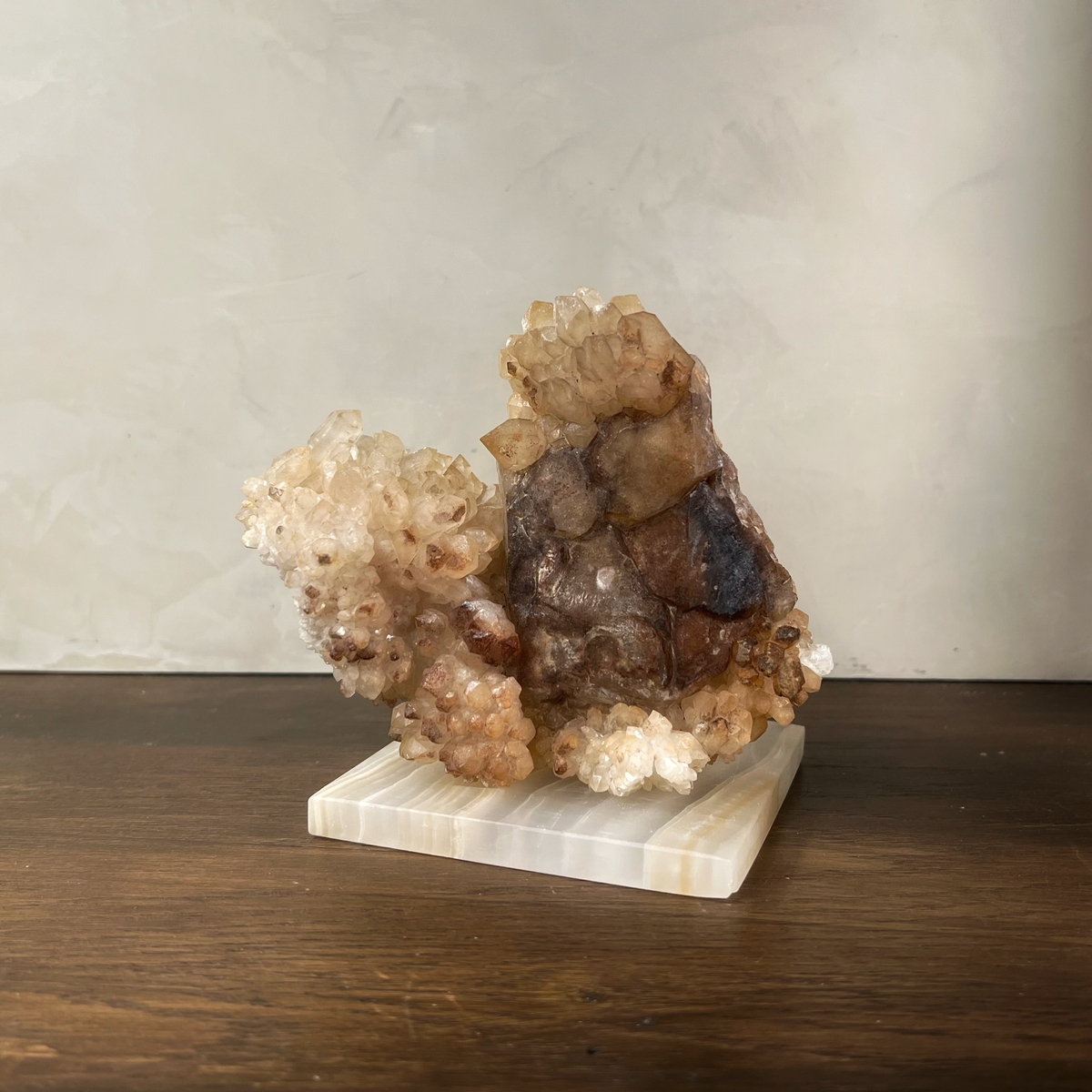 Rose Quartz Hematite Large Cluster - Source by Studio Skara, view 2