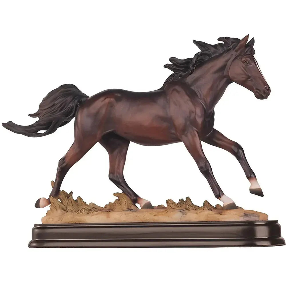 Running Horse Resin Sculpture Decorative Tabletop Accent