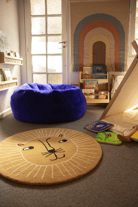 Shearling Handmade Pouf - Homelosophy, view 7