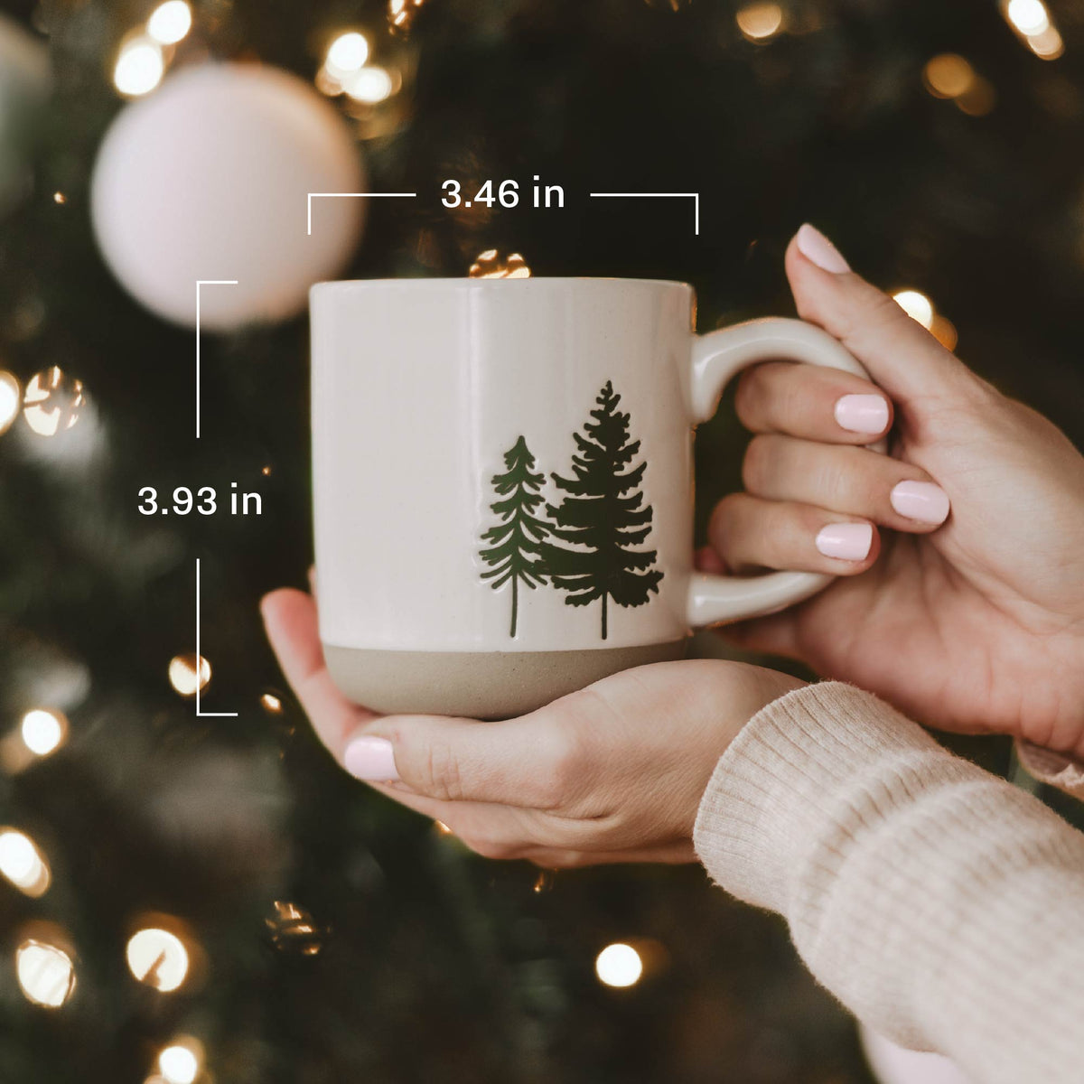 Pine Trees 14 oz Stoneware Coffee Mug - Sweet Water Decor, view 7