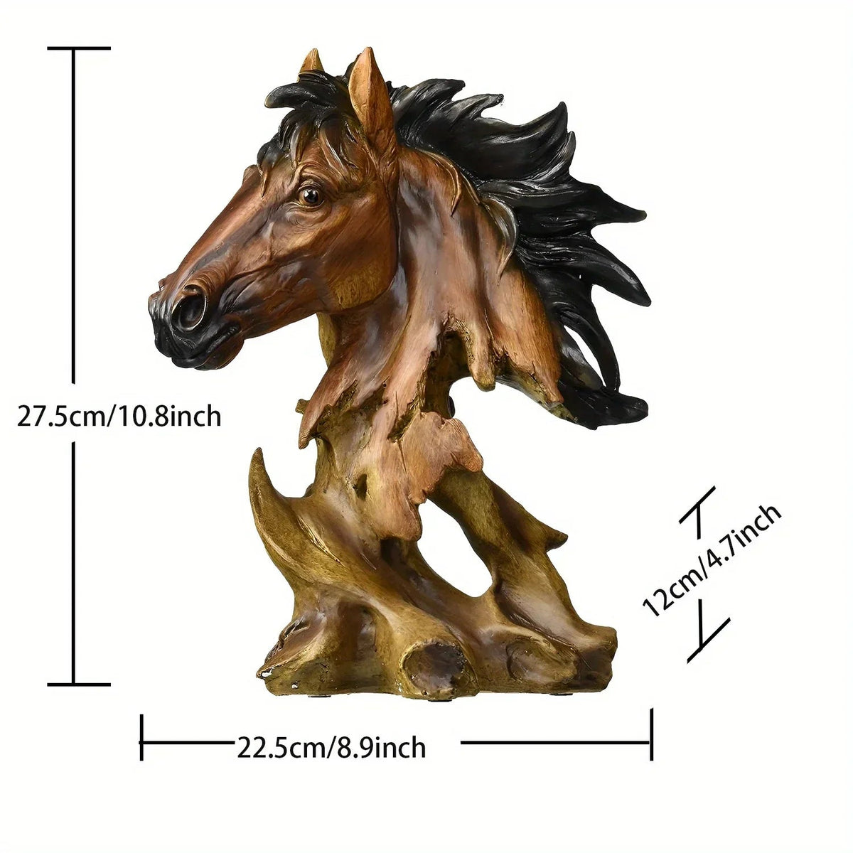 Decorative Horse Head Sculpture for Table Decor