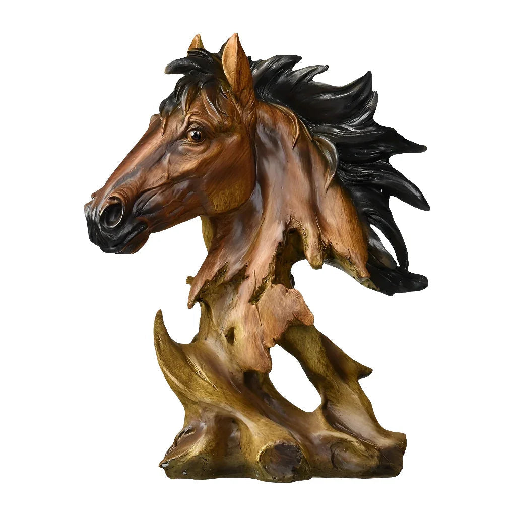 Decorative Horse Head Sculpture for Table Decor