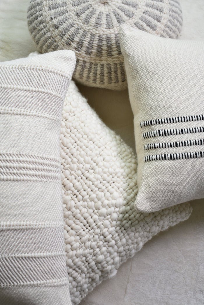 Merino Wool Striped Throw Pillow - Homelosophy, view 19