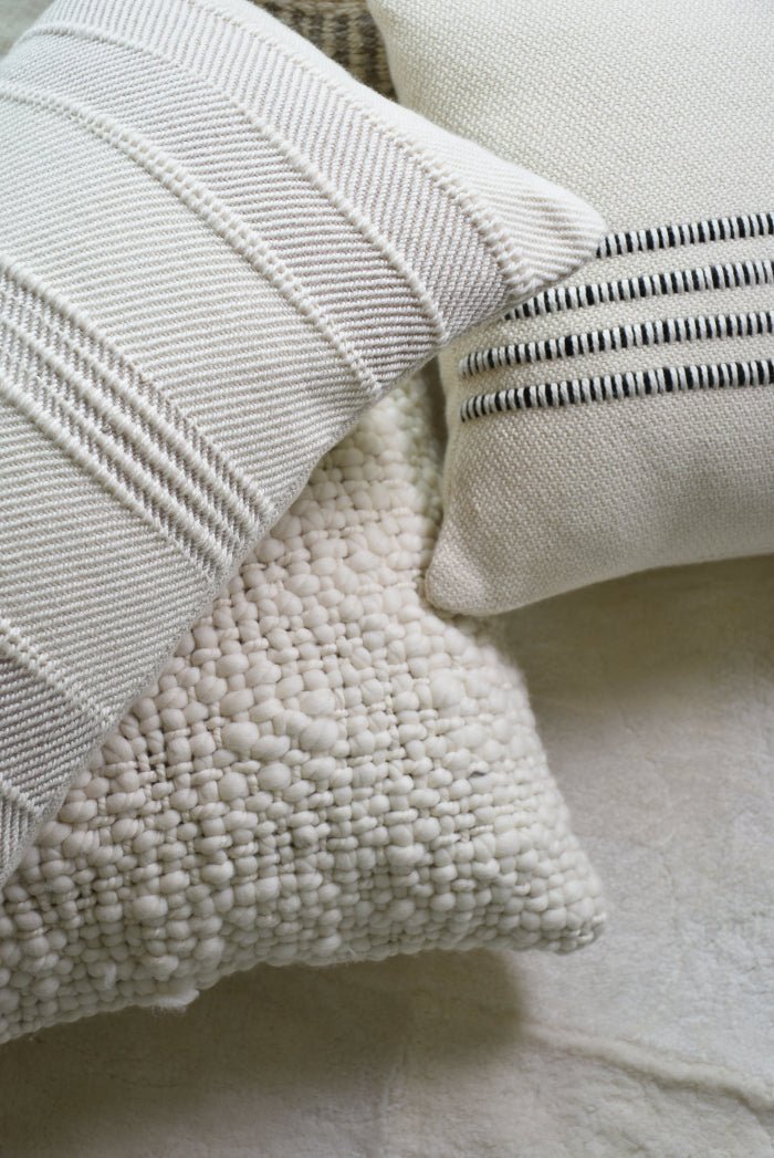 Merino Wool Striped Throw Pillow - Homelosophy, view 15